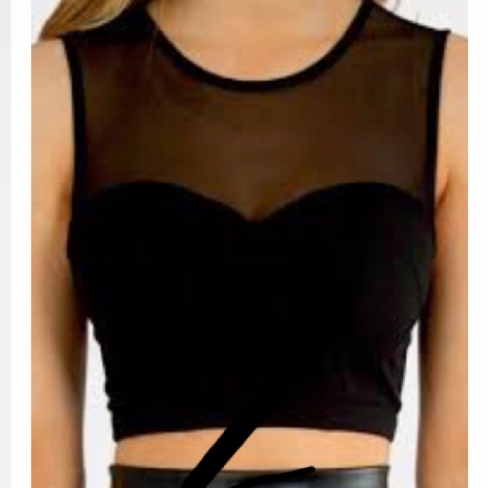 Tobi Selina mesh crop top